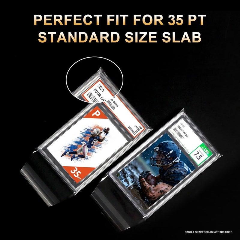 Comnge 500ct PSA Slab Sleeves - Graded Card Sleeves Compatible with 35pt PSA Slab, Perfect Fit Resealable Bag, Ultra Clear Slab Protector from Dust & Scratches - Image 4